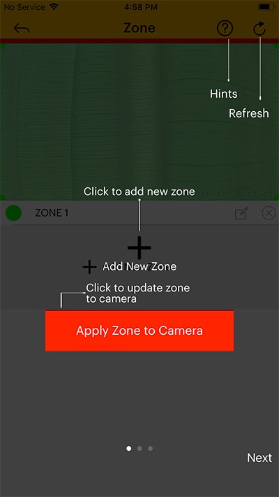 Kodak Cherish C520 Review mobile app motion zone - Baby Gear Essentials
