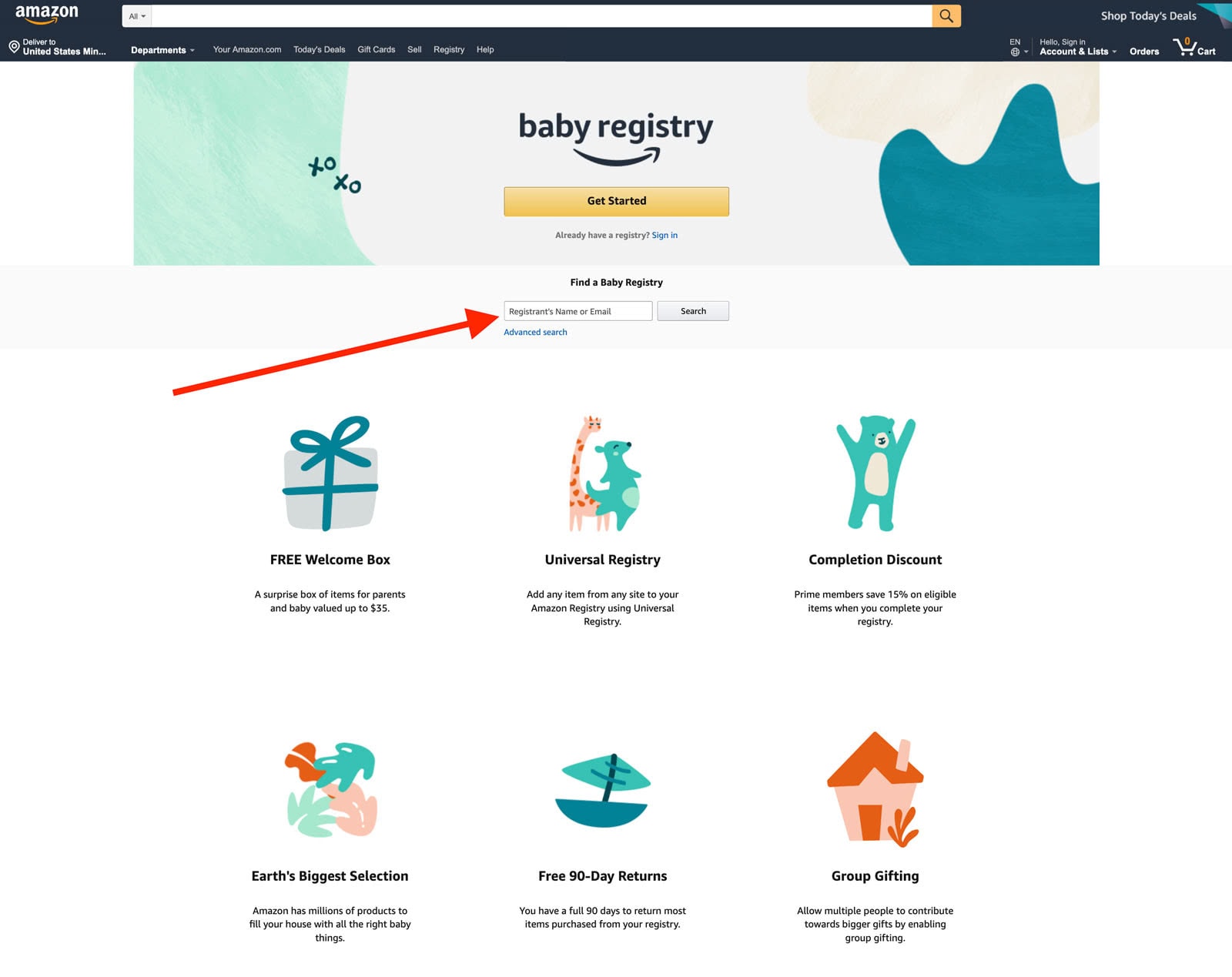 amazon prime baby registry gift