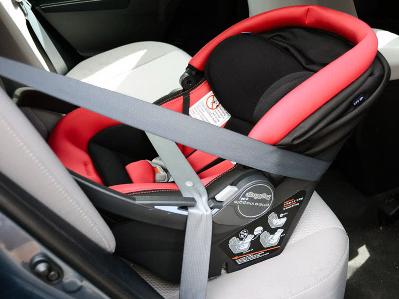 Peg Perego Primo Viaggio review European seat belt path - Baby Gear Essentials