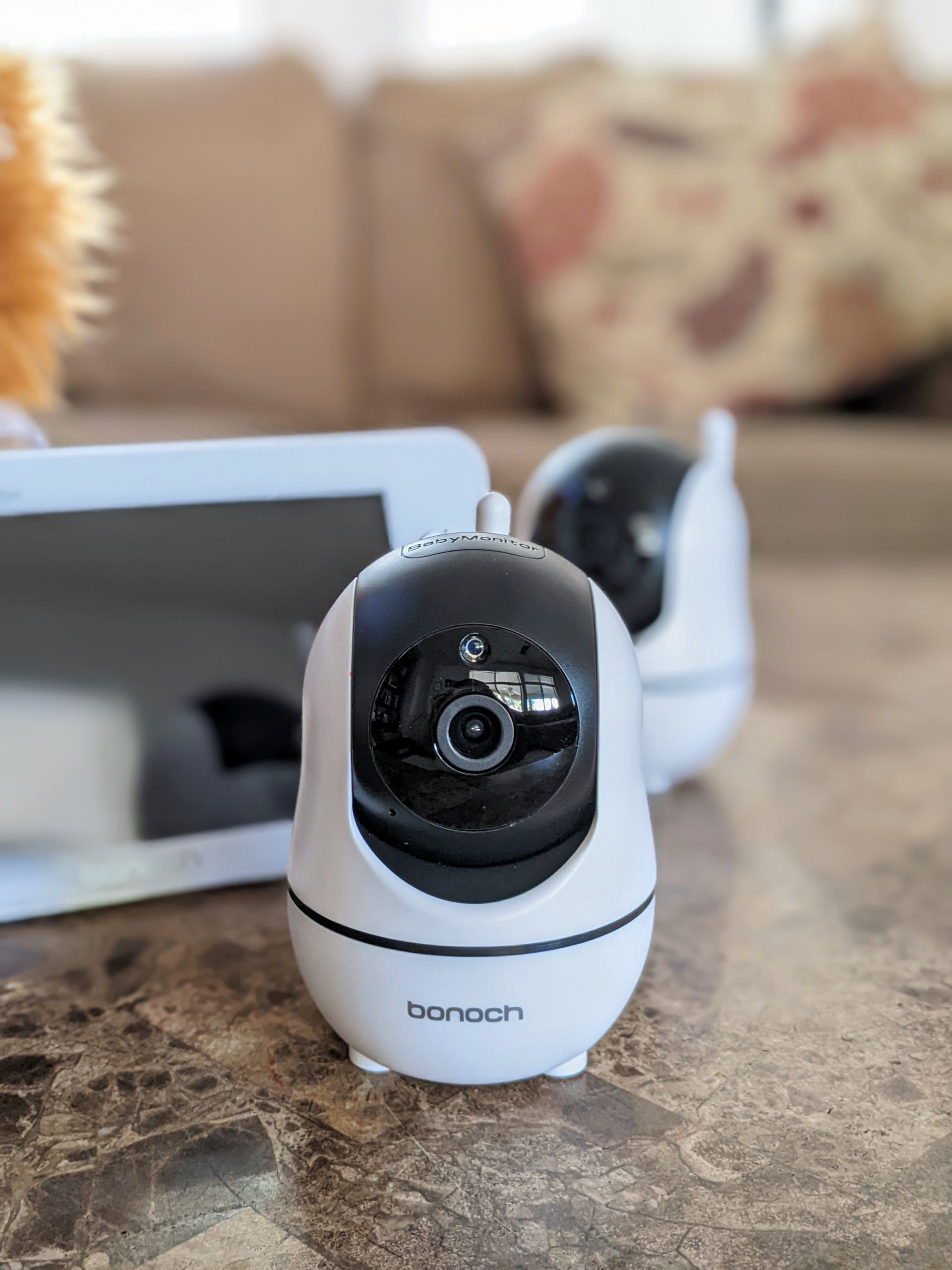 Close up of the bonoch baby monitor camera