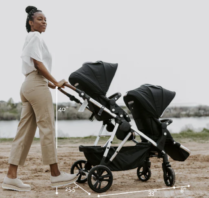Mockingbird Single-to-Double Stroller dimensions