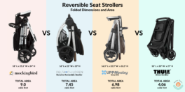 Reversible Seat Stroller competitor comparison folded dimensions
