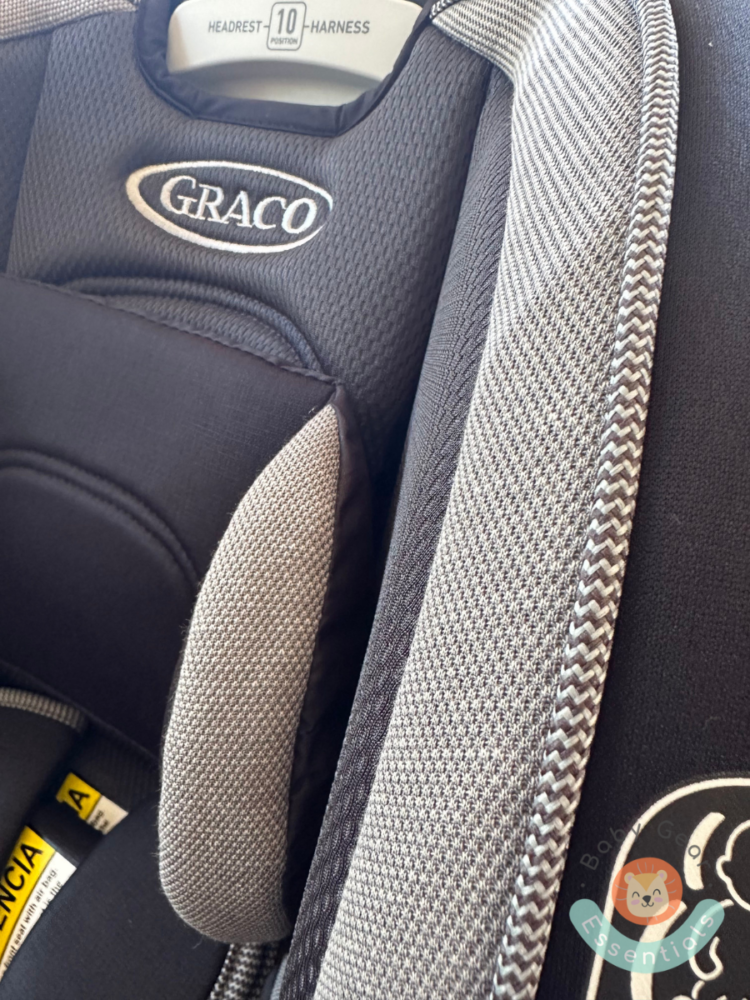 Closeup of the fabric on the Graco 4Ever DLX car seat