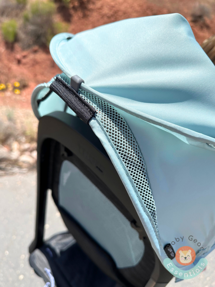Thule Hiking carrier with canopy clipped back