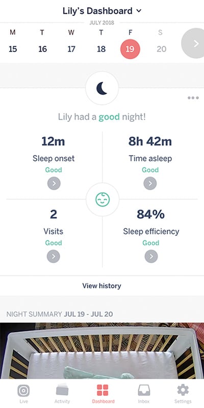 Baby Gear Essentials Nanit Insights review best monitor iPhone app